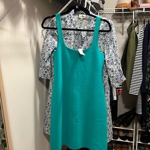 J Crew brand new teal classic dress size small